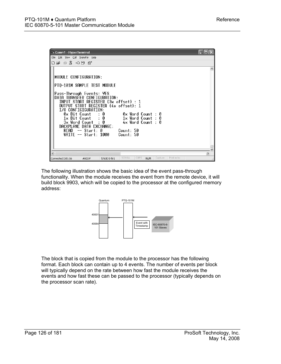 Event pass-through block format | ProSoft Technology PTQ-101M User Manual | Page 126 / 181