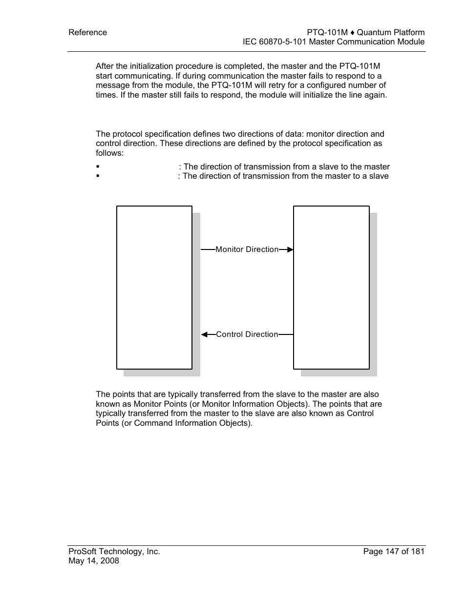 Monitor direction and control direction | ProSoft Technology PTQ-101M User Manual | Page 147 / 181