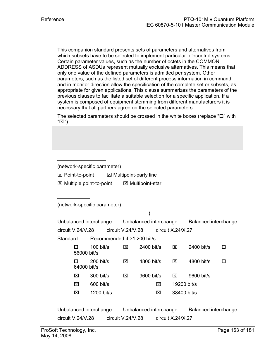 Interoperability, Network configuration, Physical layer | ProSoft Technology PTQ-101M User Manual | Page 163 / 181