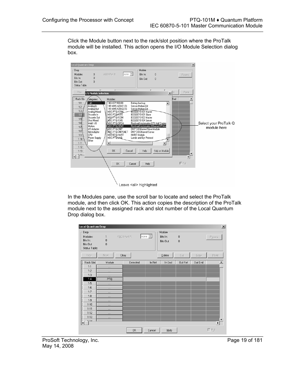 ProSoft Technology PTQ-101M User Manual | Page 19 / 181