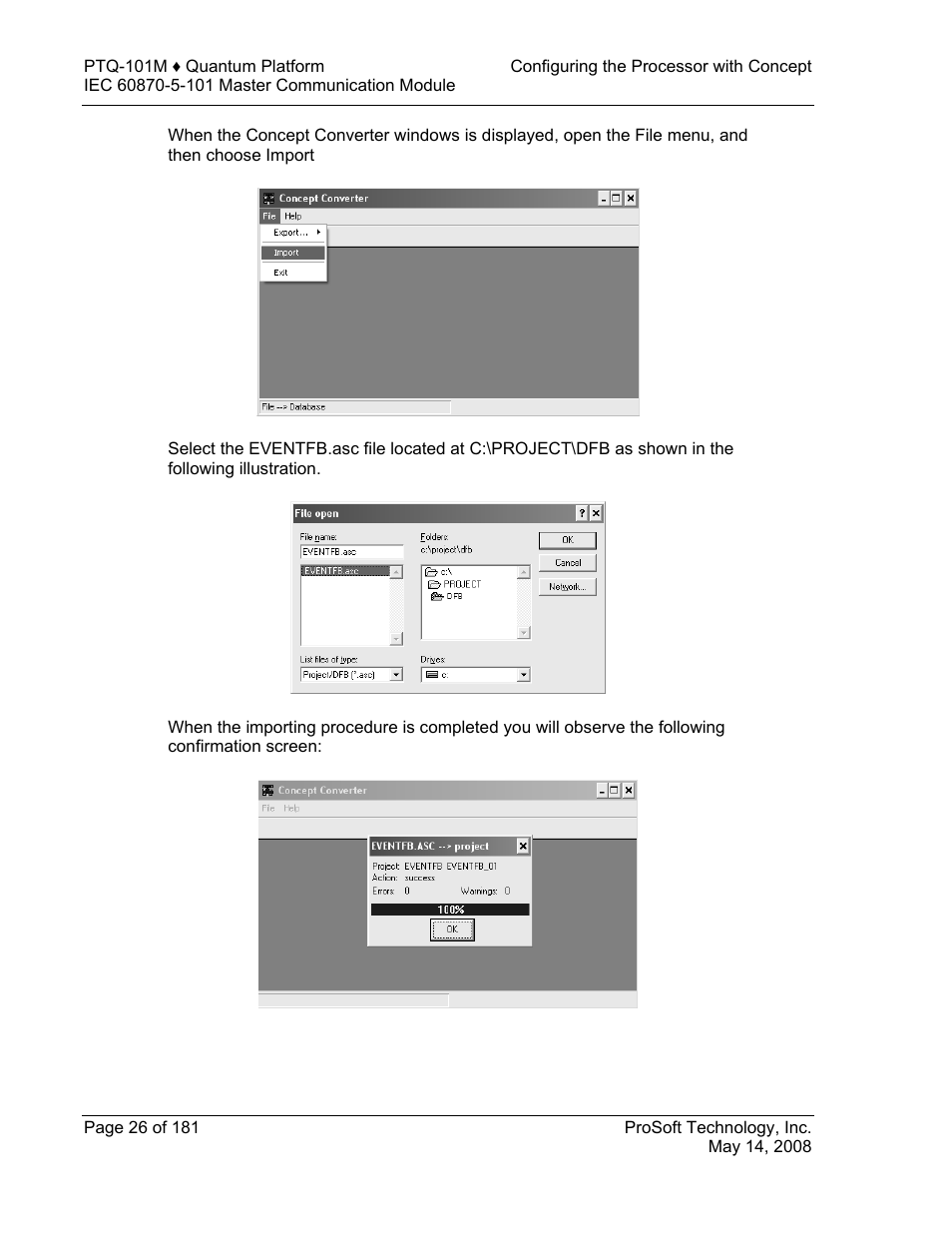 ProSoft Technology PTQ-101M User Manual | Page 26 / 181