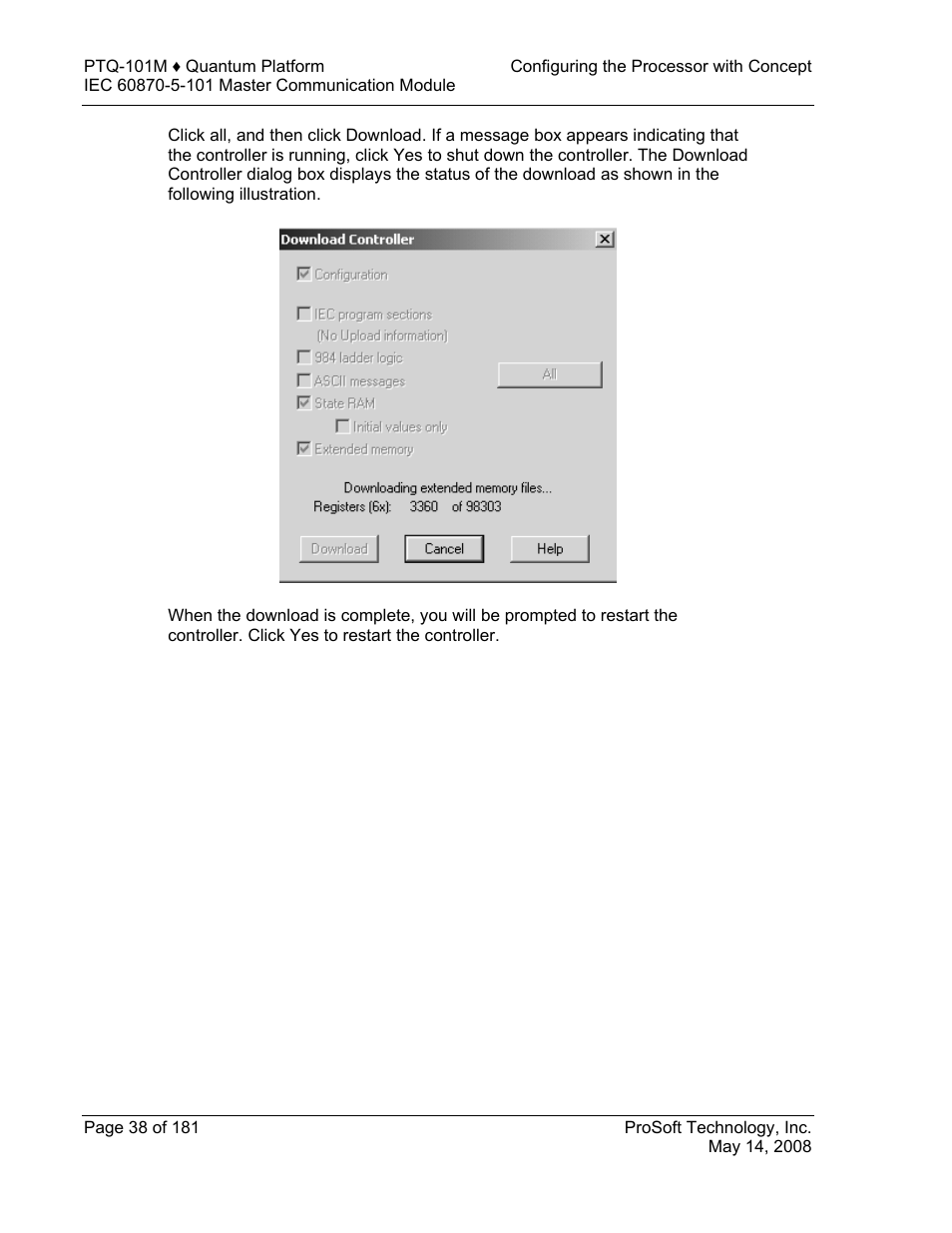 ProSoft Technology PTQ-101M User Manual | Page 38 / 181