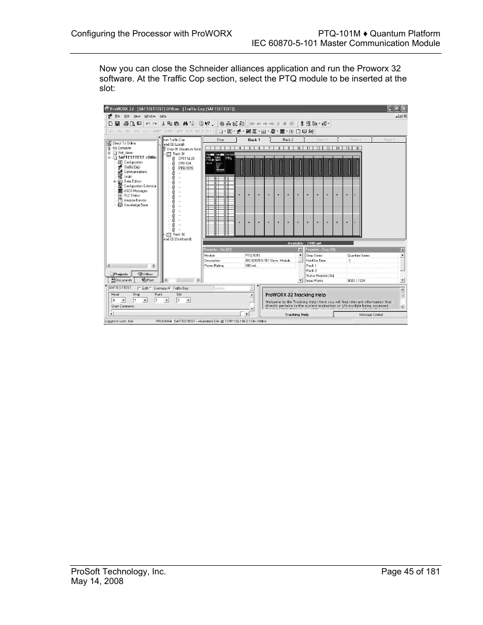 ProSoft Technology PTQ-101M User Manual | Page 45 / 181