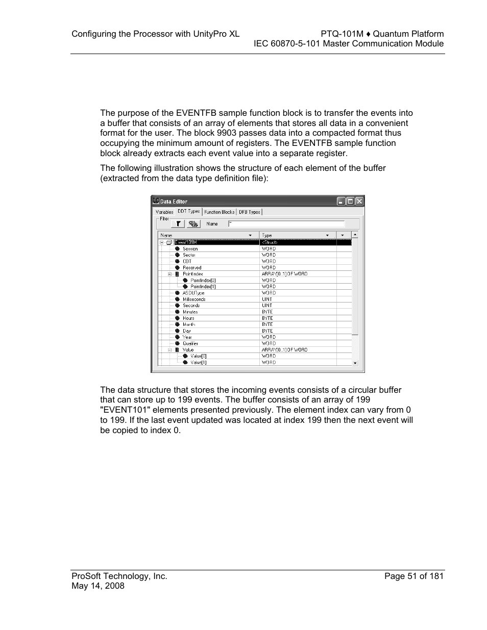 Eventfb function block overview | ProSoft Technology PTQ-101M User Manual | Page 51 / 181