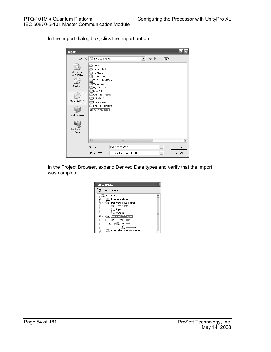 ProSoft Technology PTQ-101M User Manual | Page 54 / 181