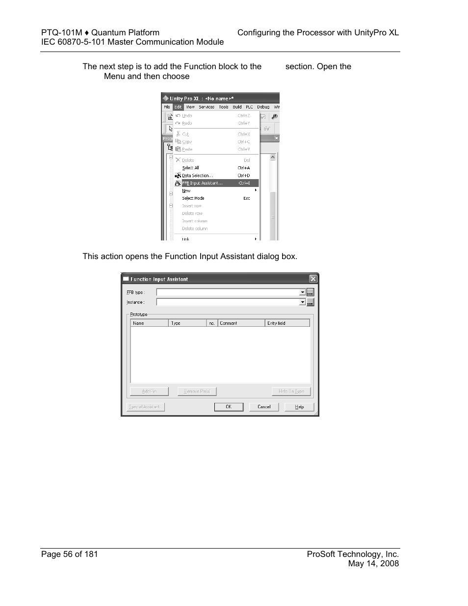 ProSoft Technology PTQ-101M User Manual | Page 56 / 181