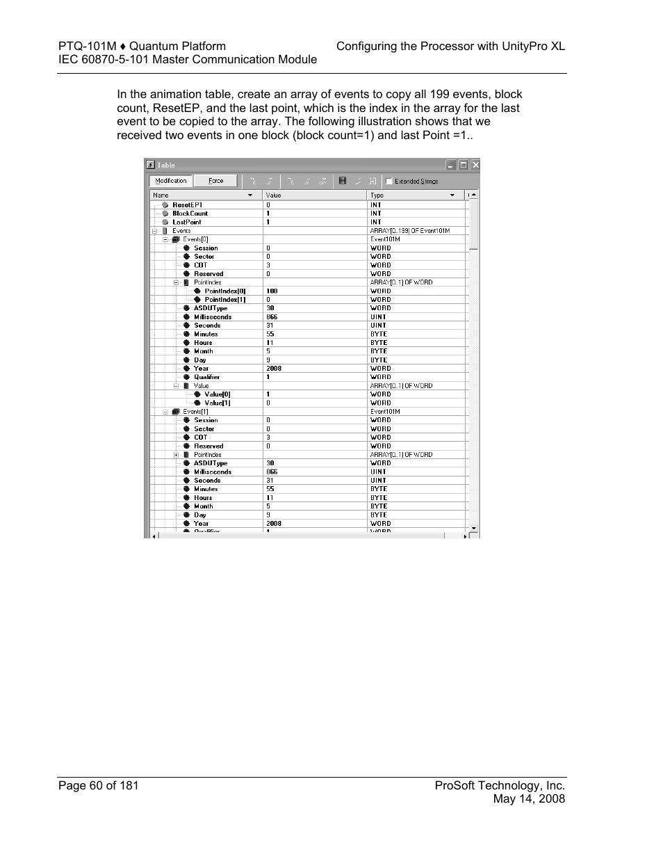 ProSoft Technology PTQ-101M User Manual | Page 60 / 181