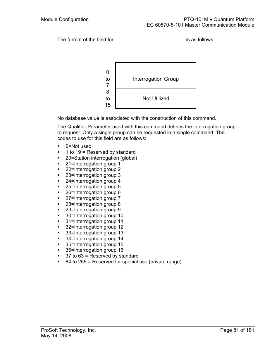 ProSoft Technology PTQ-101M User Manual | Page 81 / 181