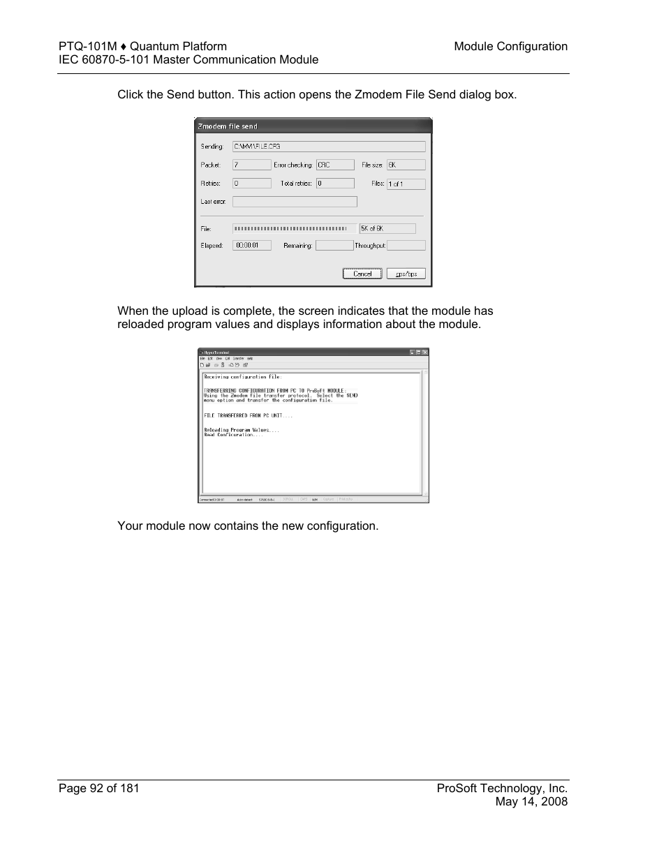 ProSoft Technology PTQ-101M User Manual | Page 92 / 181