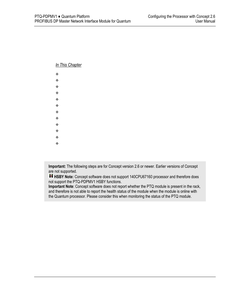 E 101), 4configuring the processor with concept 2.6 | ProSoft Technology PTQ-PDPMV1 User Manual | Page 101 / 306