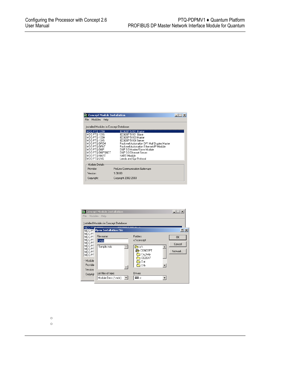 Information for concept version 2.6 users | ProSoft Technology PTQ-PDPMV1 User Manual | Page 104 / 306