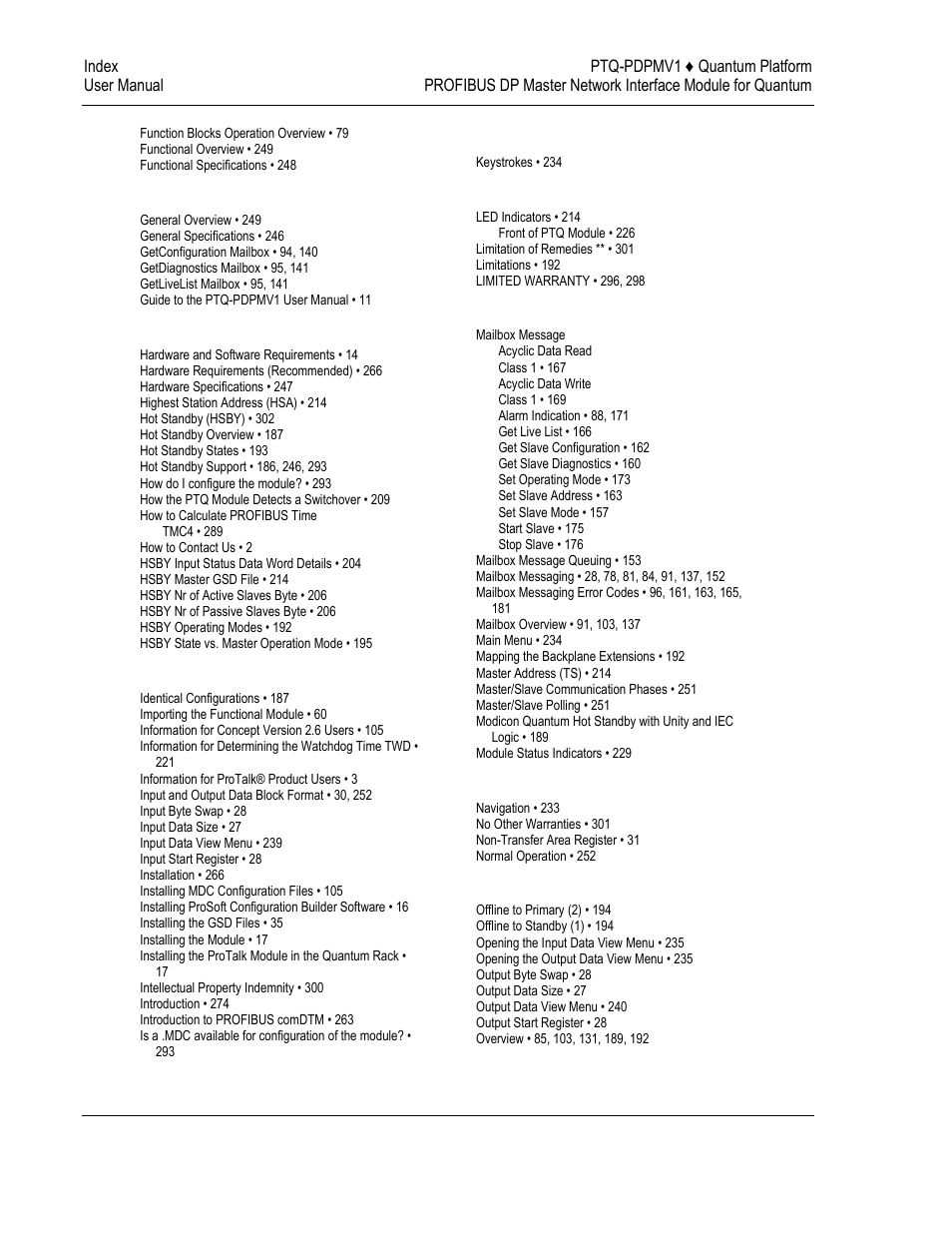 ProSoft Technology PTQ-PDPMV1 User Manual | Page 304 / 306