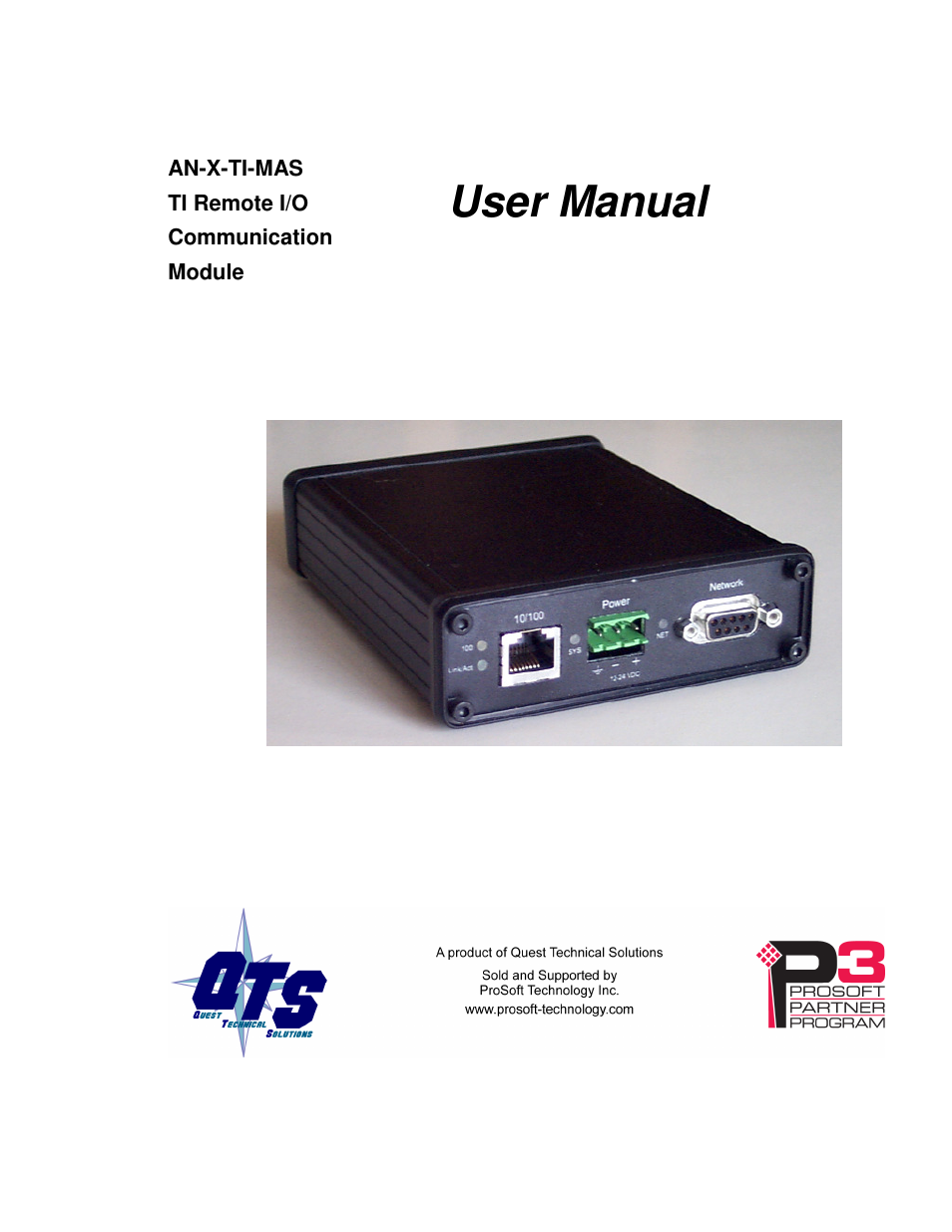 ProSoft Technology AN-X-TI User Manual | 73 pages