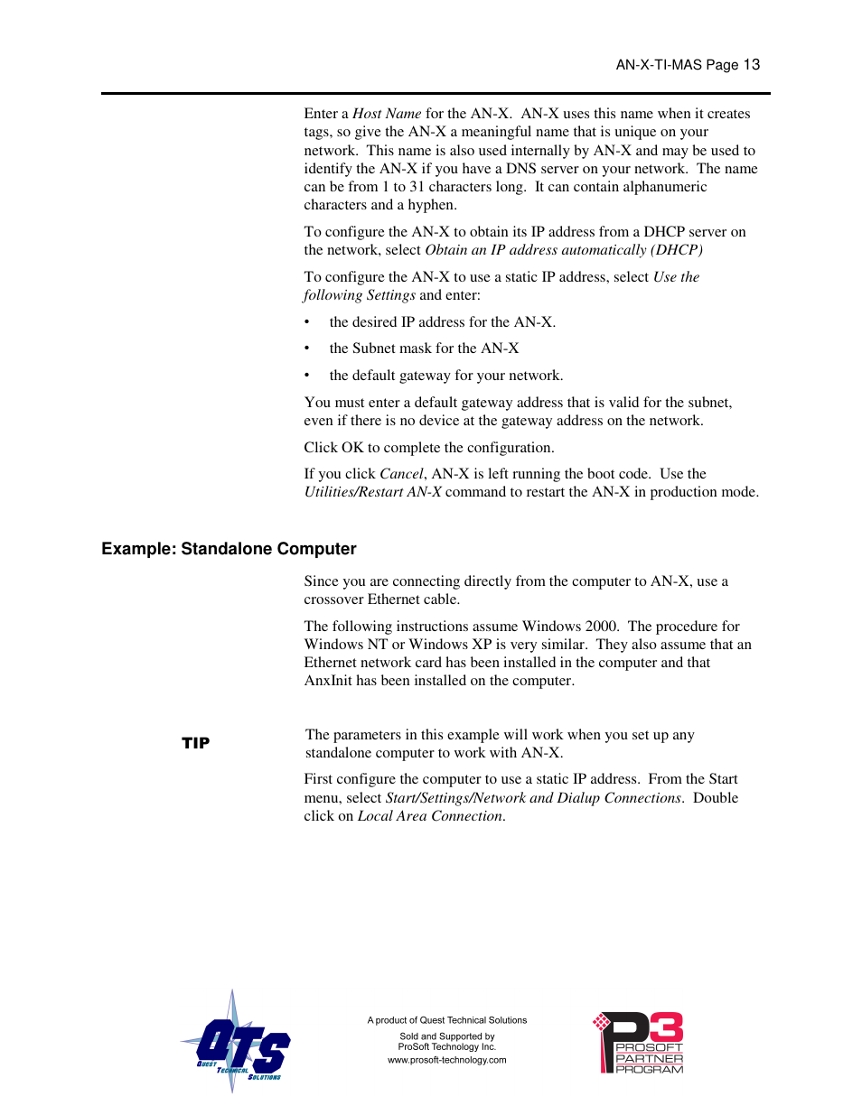 ProSoft Technology AN-X-TI User Manual | Page 17 / 73