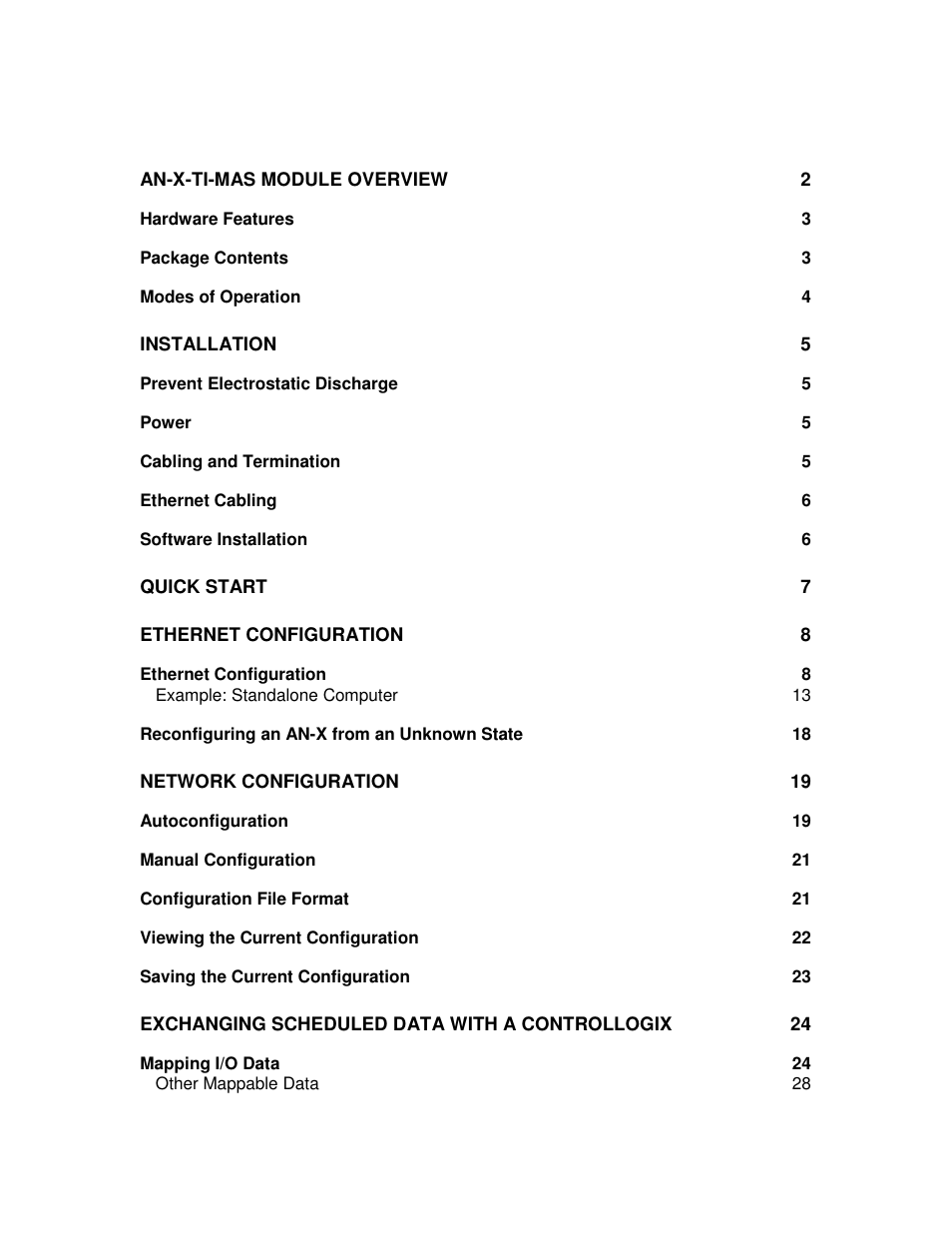 ProSoft Technology AN-X-TI User Manual | Page 3 / 73