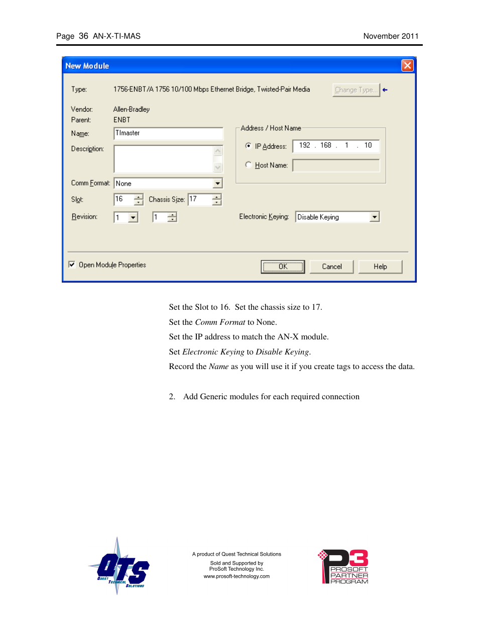 ProSoft Technology AN-X-TI User Manual | Page 40 / 73