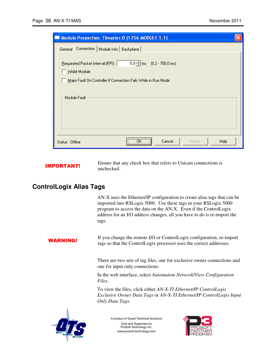 Controllogix alias tags | ProSoft Technology AN-X-TI User Manual | Page 42 / 73