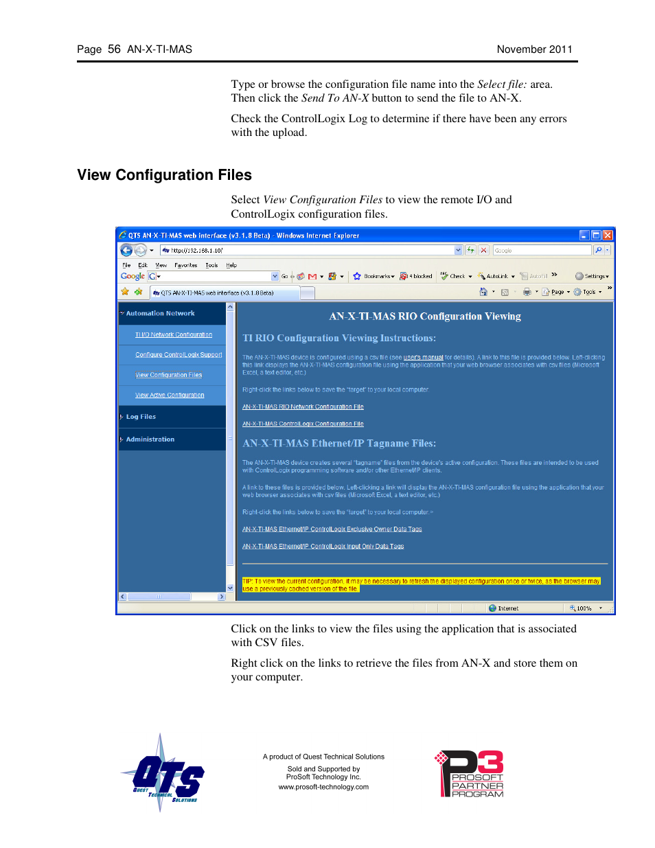 View configuration files | ProSoft Technology AN-X-TI User Manual | Page 60 / 73
