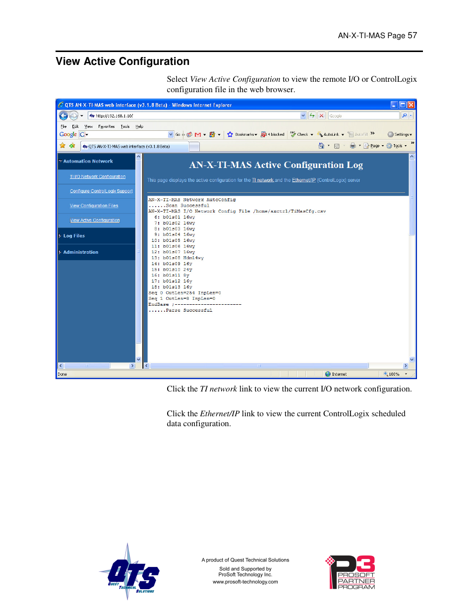 View active configuration | ProSoft Technology AN-X-TI User Manual | Page 61 / 73