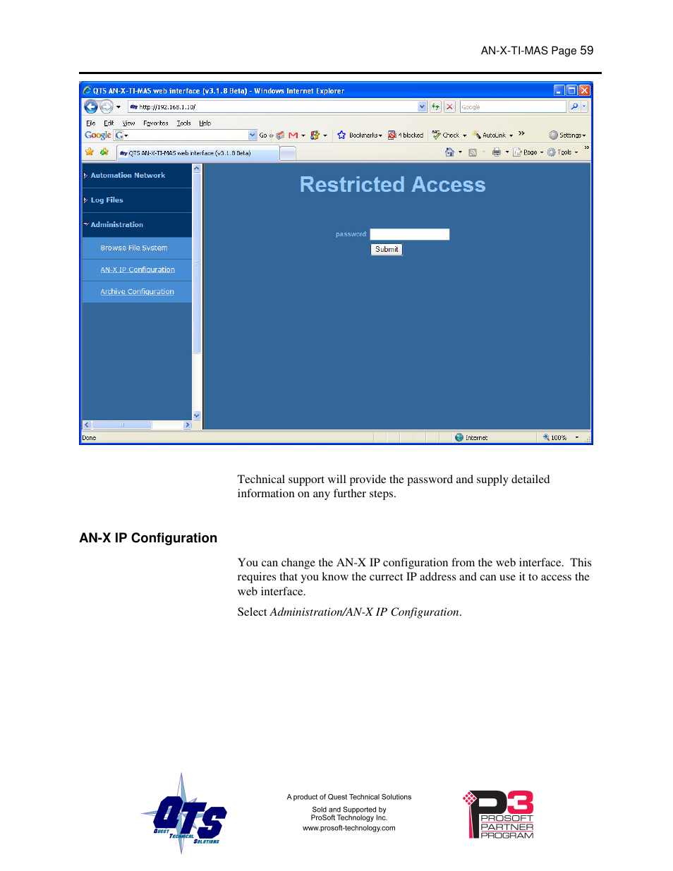ProSoft Technology AN-X-TI User Manual | Page 63 / 73