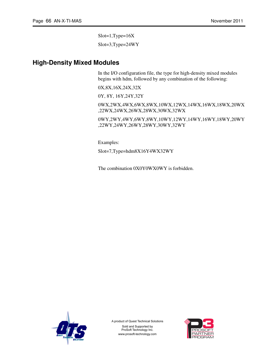 High-density mixed modules | ProSoft Technology AN-X-TI User Manual | Page 70 / 73