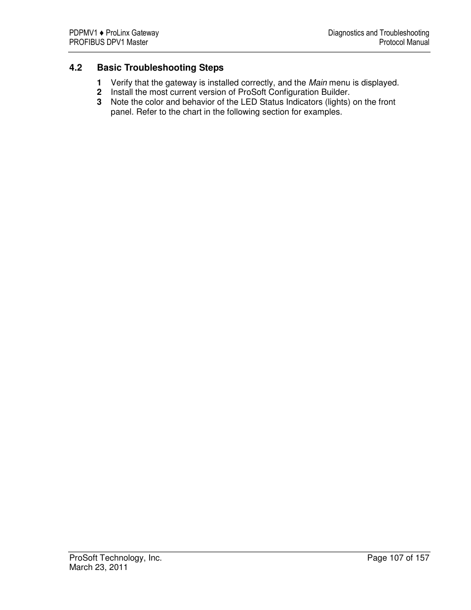 ProSoft Technology 5204-DFNT-PDPMV1 User Manual | Page 107 / 157