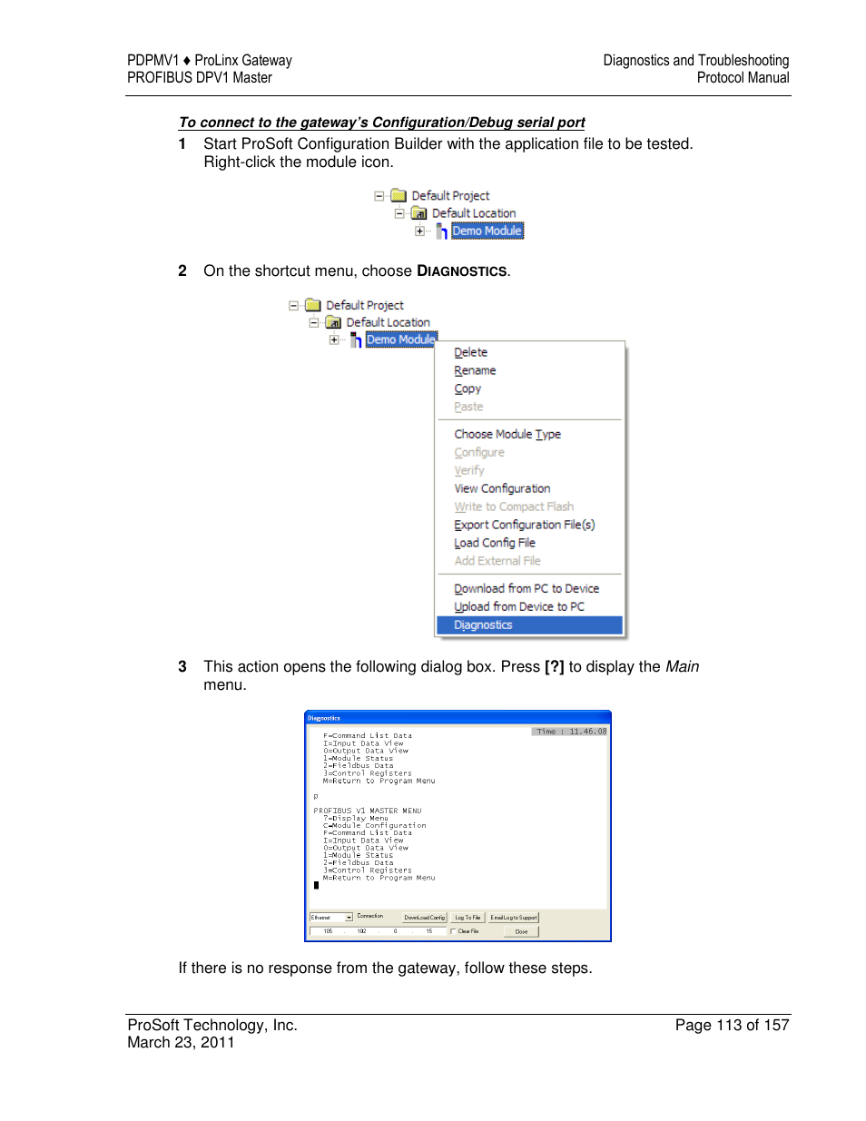 ProSoft Technology 5204-DFNT-PDPMV1 User Manual | Page 113 / 157