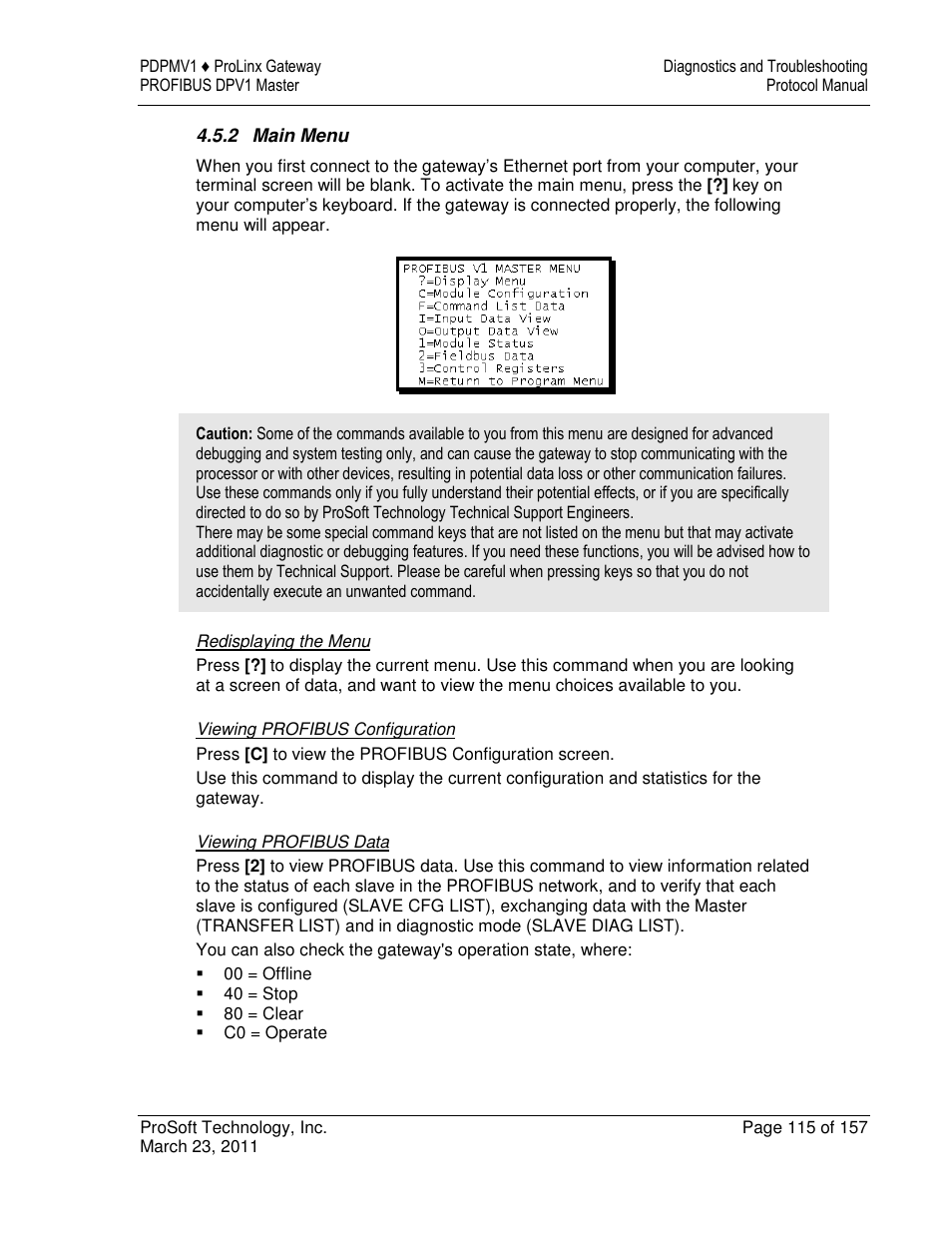 ProSoft Technology 5204-DFNT-PDPMV1 User Manual | Page 115 / 157