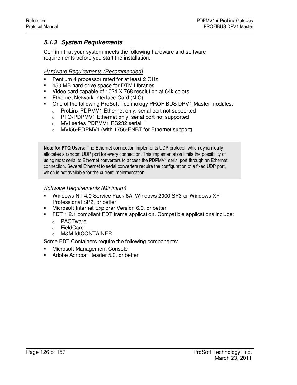 ProSoft Technology 5204-DFNT-PDPMV1 User Manual | Page 126 / 157