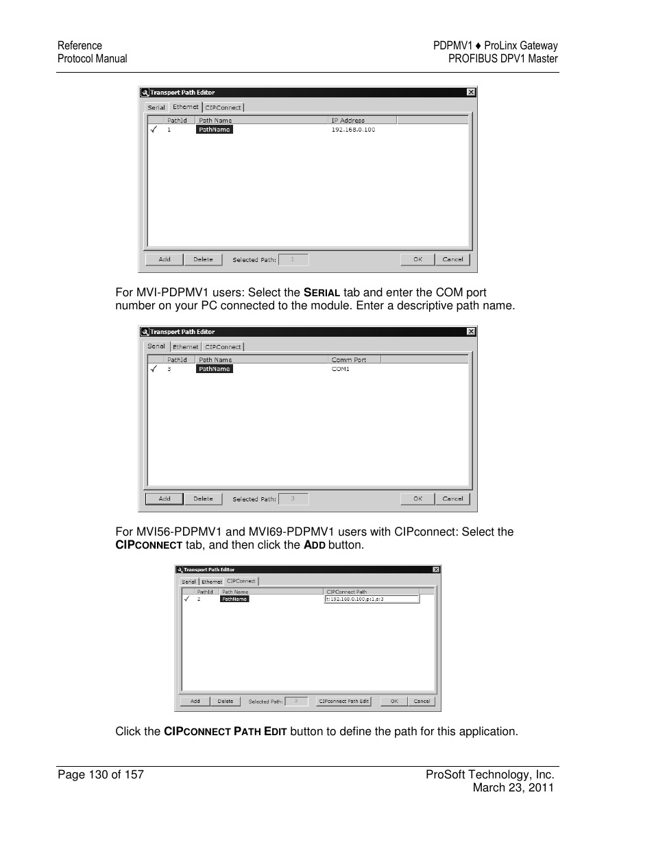 ProSoft Technology 5204-DFNT-PDPMV1 User Manual | Page 130 / 157