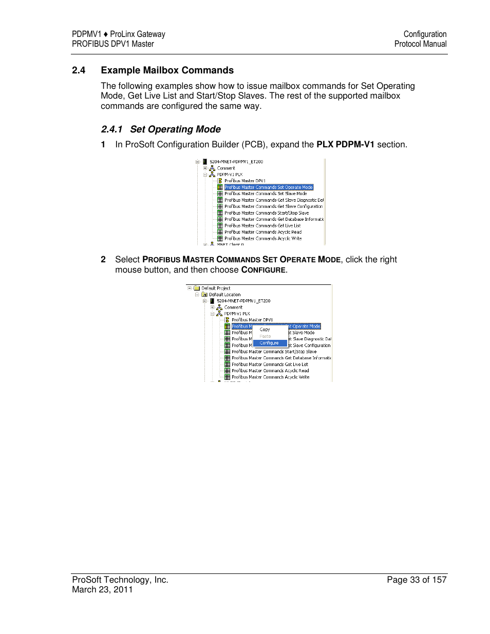 ProSoft Technology 5204-DFNT-PDPMV1 User Manual | Page 33 / 157