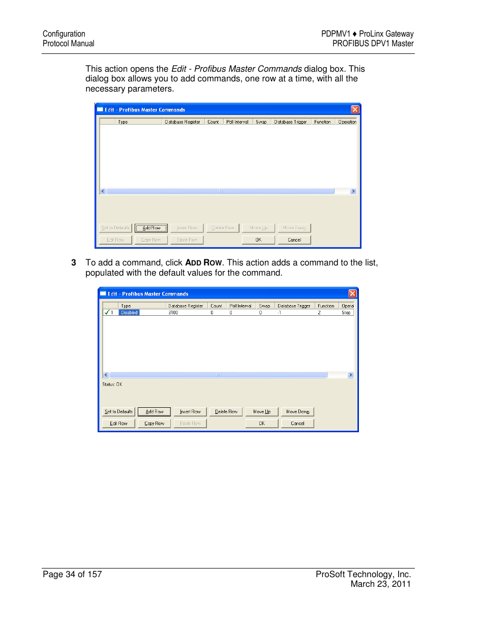 ProSoft Technology 5204-DFNT-PDPMV1 User Manual | Page 34 / 157