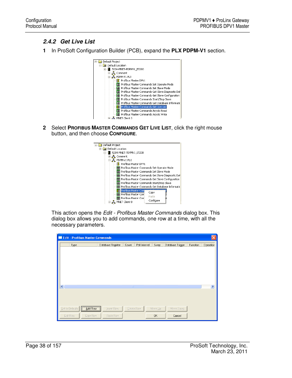 ProSoft Technology 5204-DFNT-PDPMV1 User Manual | Page 38 / 157