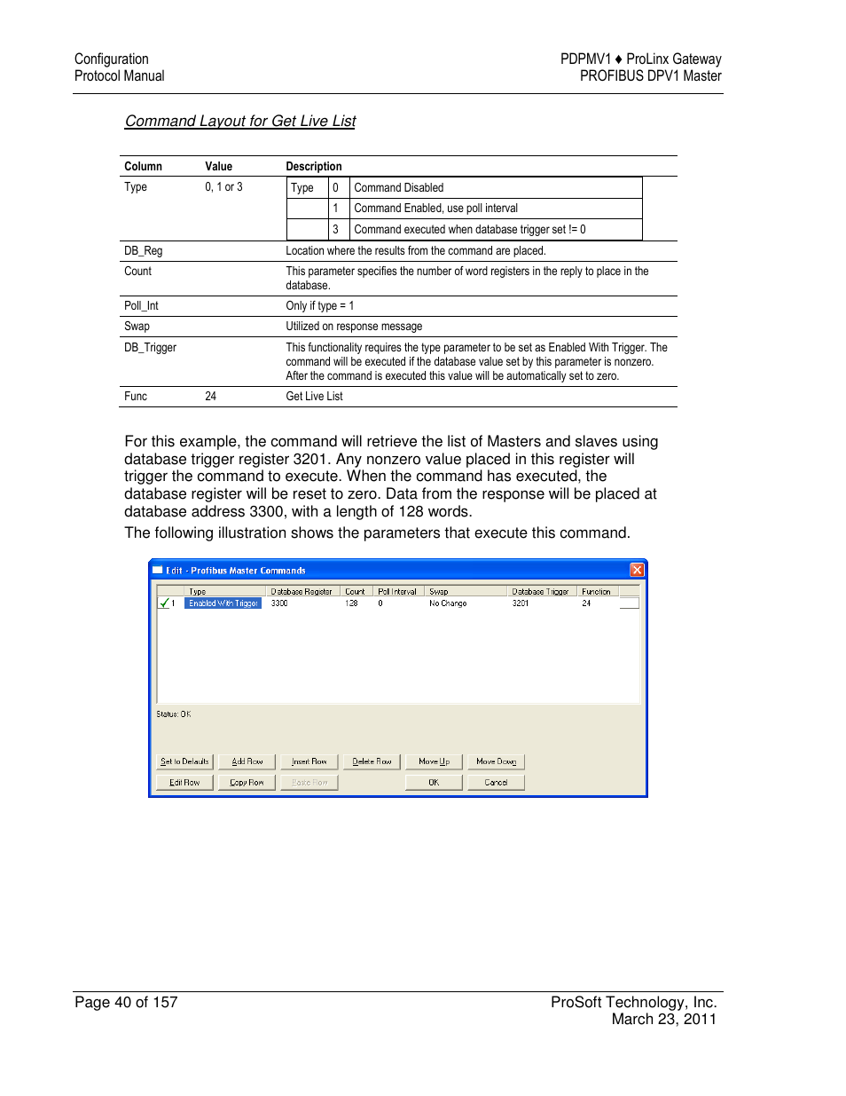 ProSoft Technology 5204-DFNT-PDPMV1 User Manual | Page 40 / 157