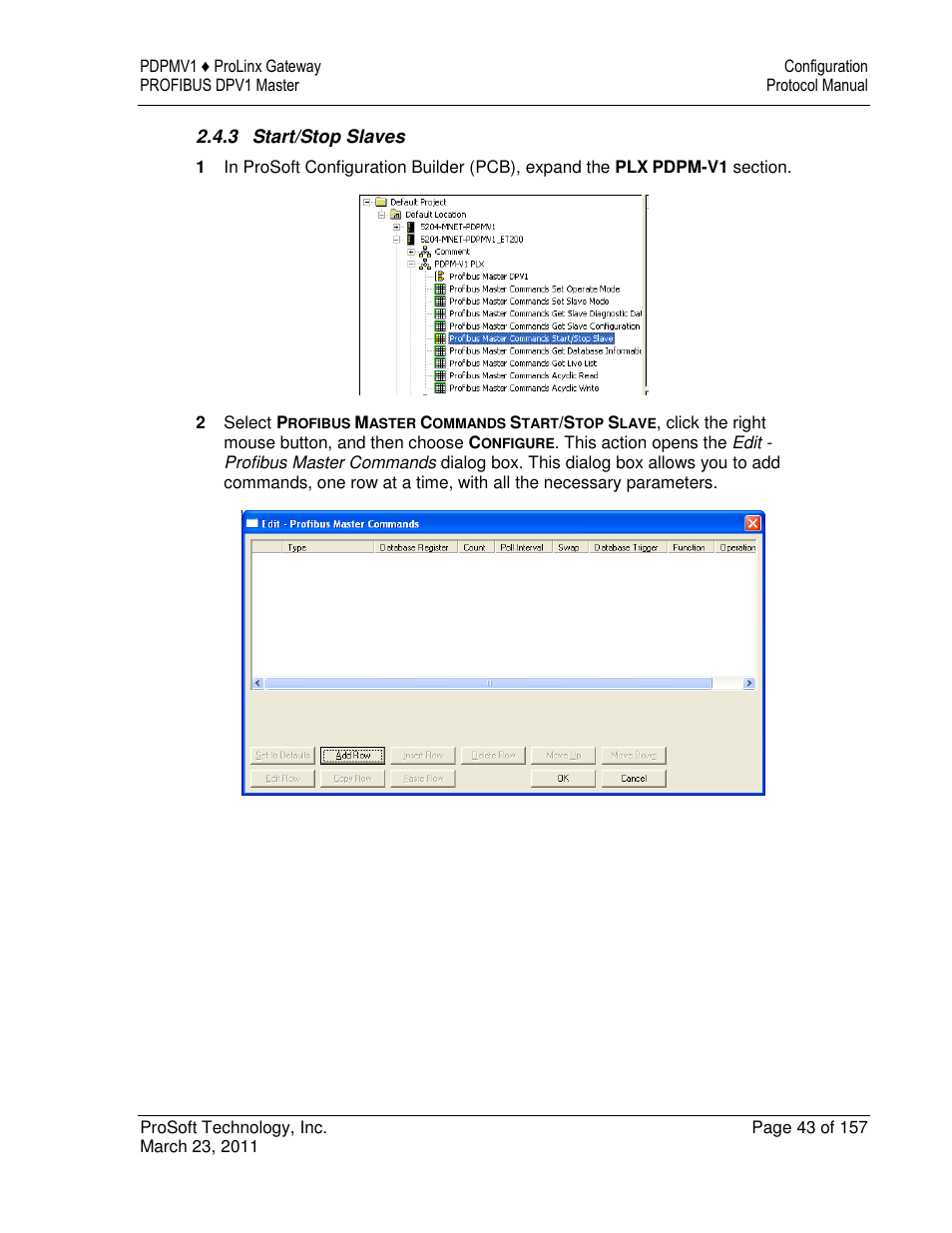 ProSoft Technology 5204-DFNT-PDPMV1 User Manual | Page 43 / 157