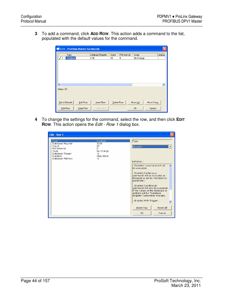 ProSoft Technology 5204-DFNT-PDPMV1 User Manual | Page 44 / 157