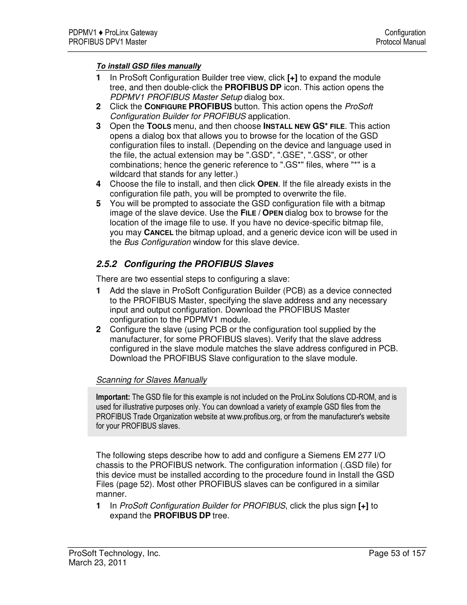 ProSoft Technology 5204-DFNT-PDPMV1 User Manual | Page 53 / 157