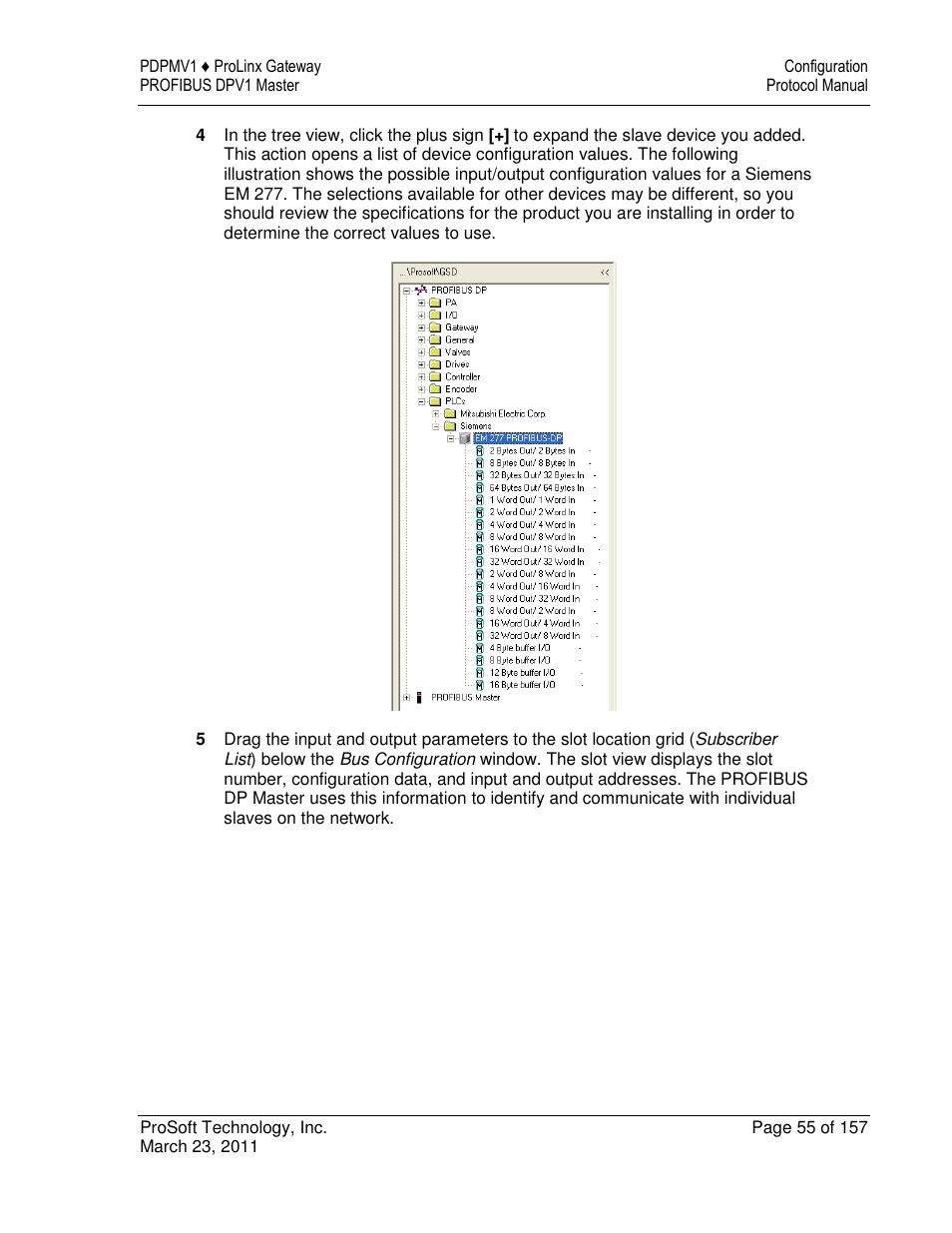 ProSoft Technology 5204-DFNT-PDPMV1 User Manual | Page 55 / 157