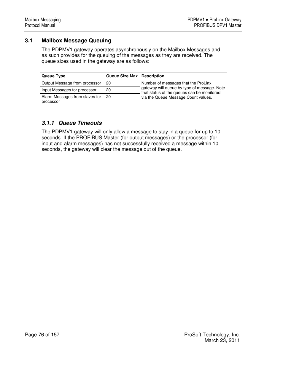 ProSoft Technology 5204-DFNT-PDPMV1 User Manual | Page 76 / 157