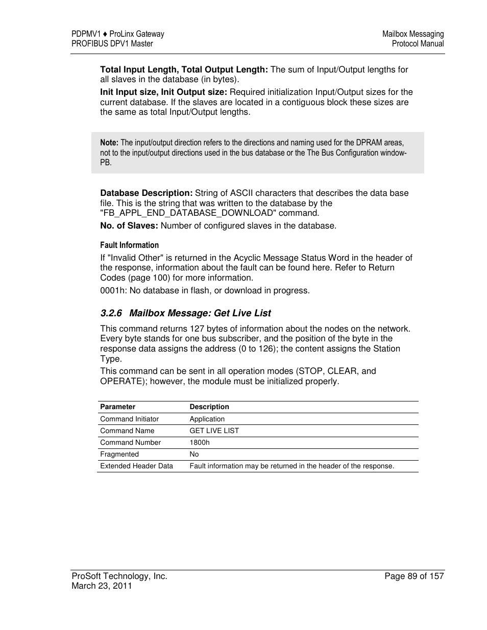 ProSoft Technology 5204-DFNT-PDPMV1 User Manual | Page 89 / 157