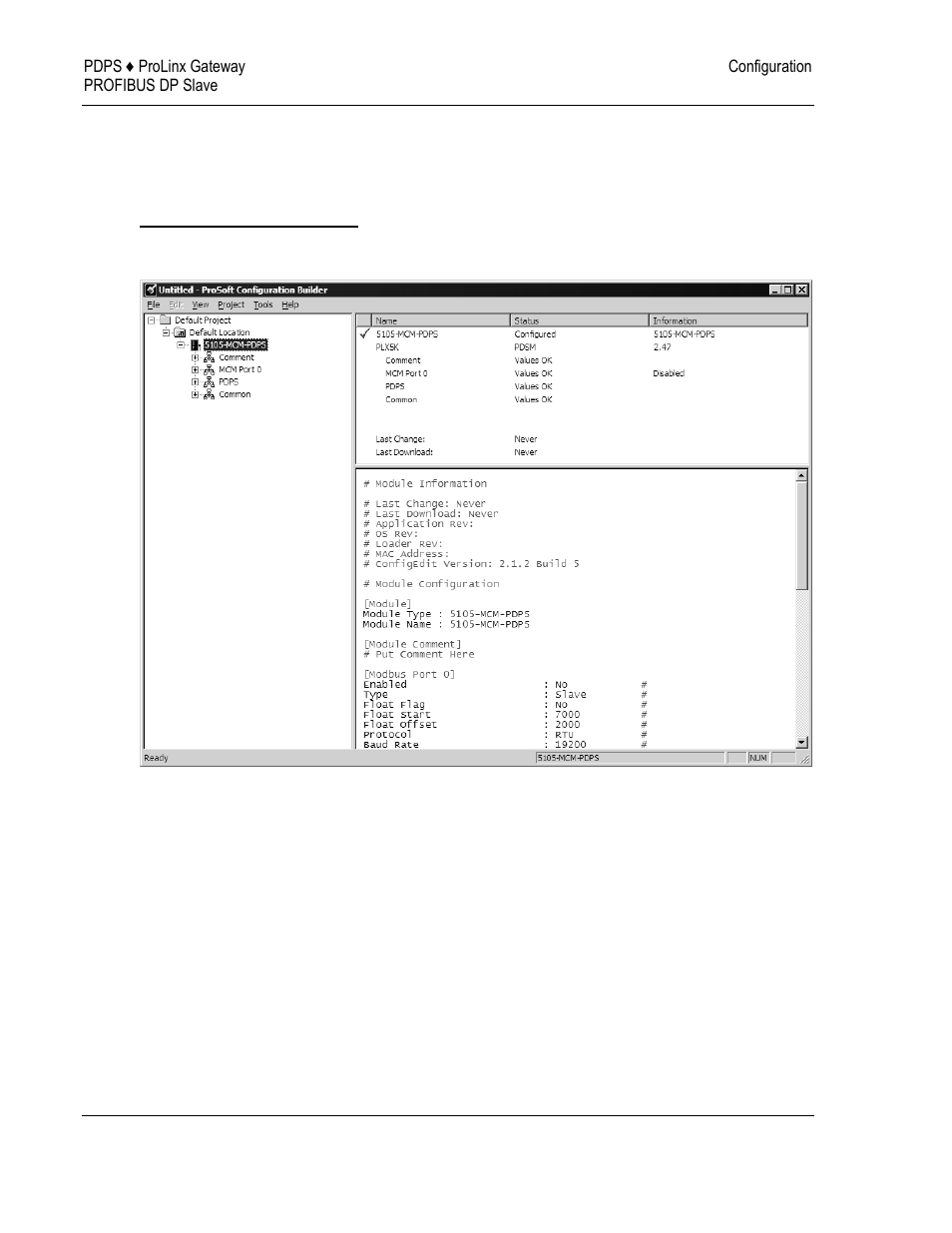 Module entries, To configure module parameters | ProSoft Technology 5205-DFNT-PDPS User Manual | Page 22 / 61