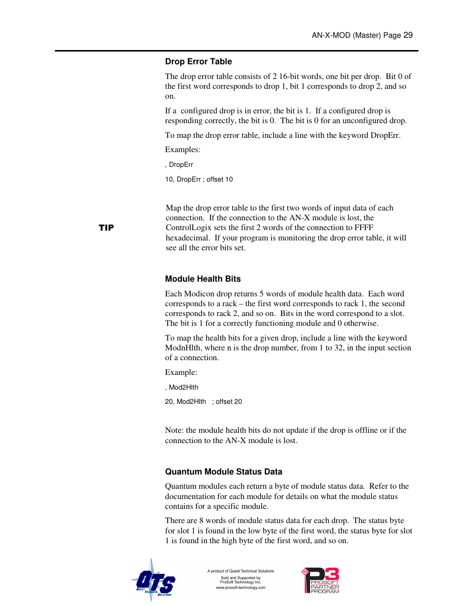 ProSoft Technology AN-X-MOD User Manual | Page 33 / 79
