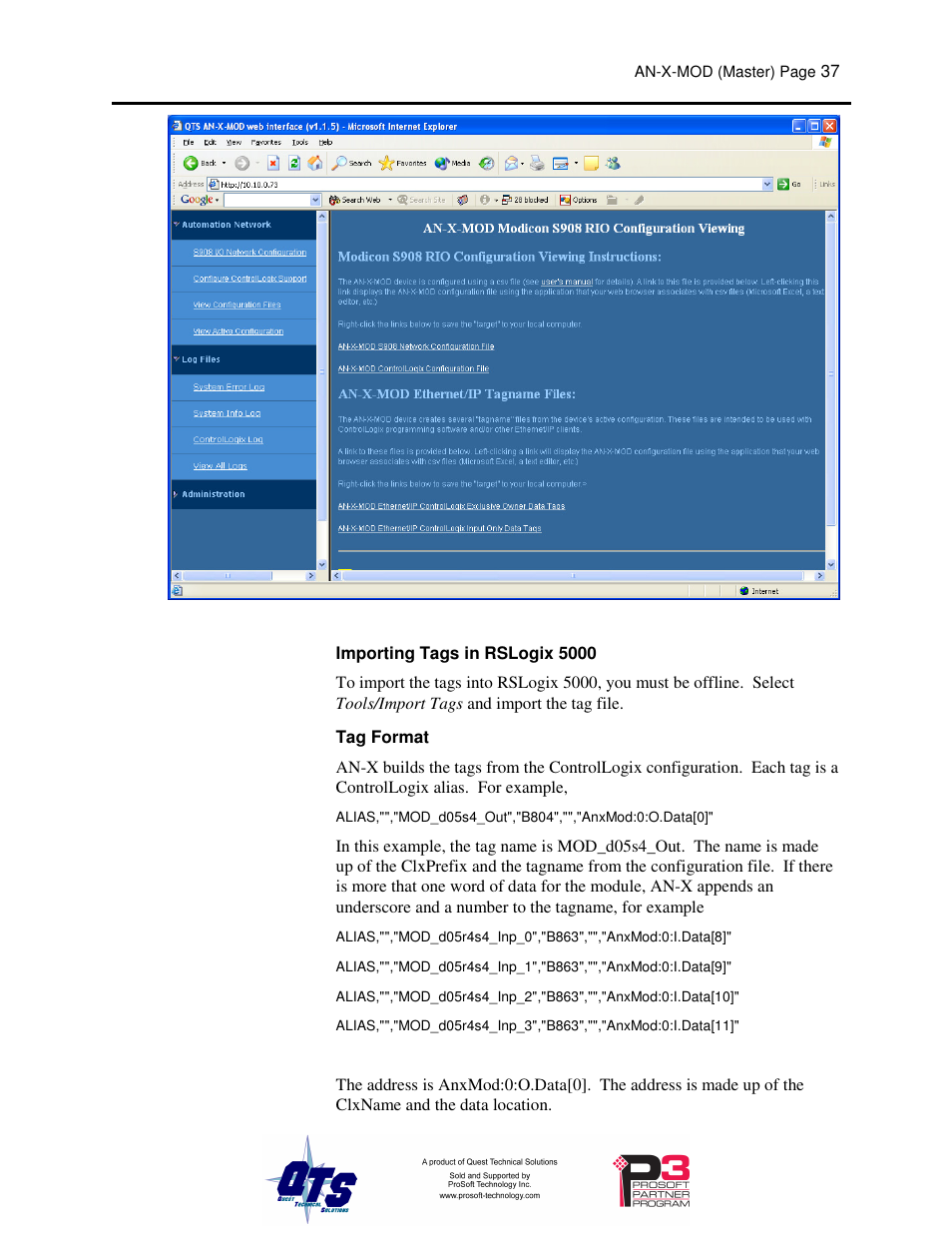 ProSoft Technology AN-X-MOD User Manual | Page 41 / 79