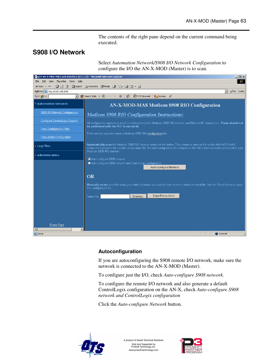 S908 i/o network | ProSoft Technology AN-X-MOD User Manual | Page 67 / 79