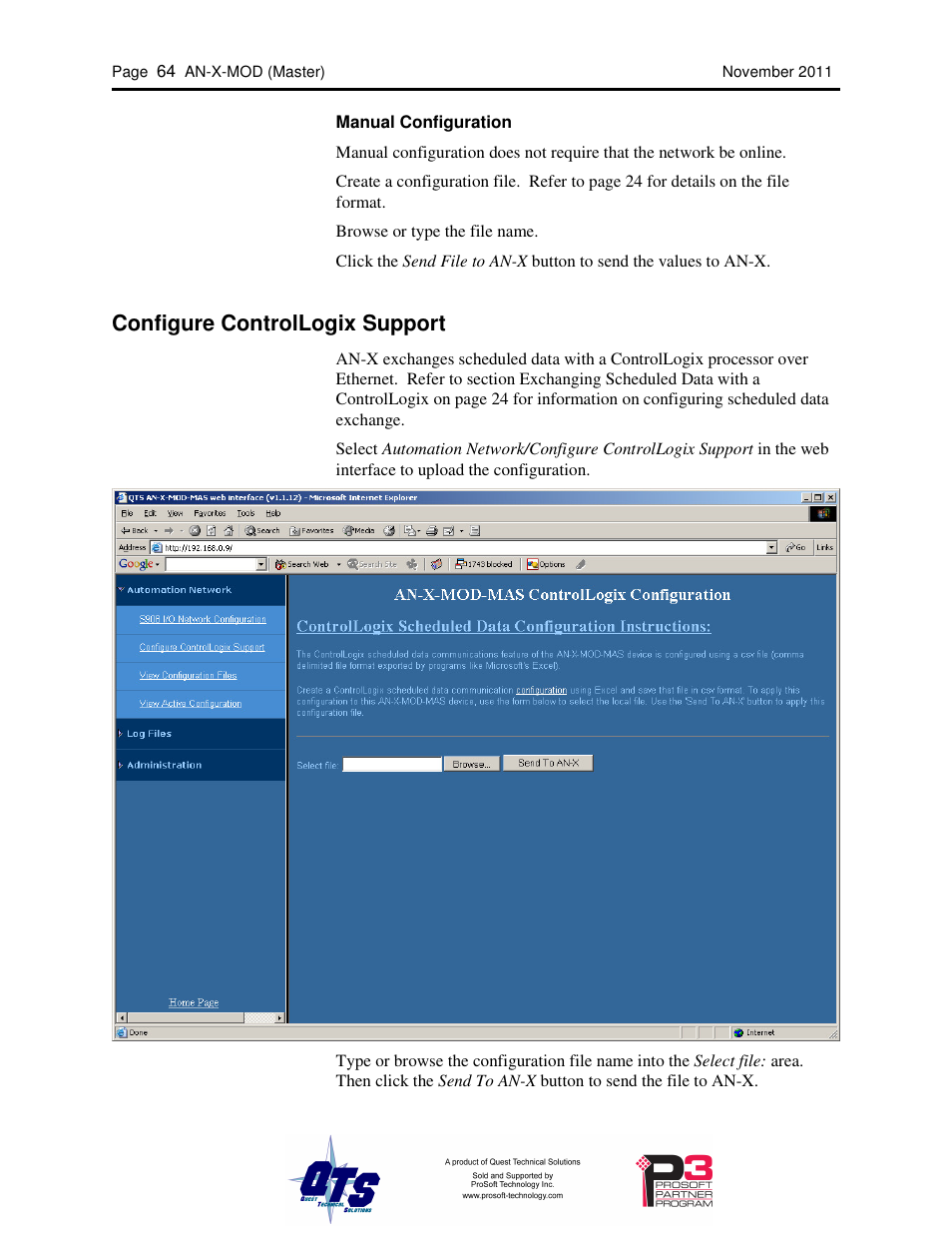 Configure controllogix support | ProSoft Technology AN-X-MOD User Manual | Page 68 / 79