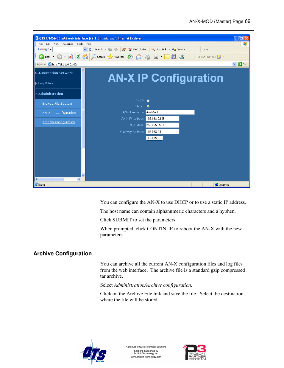 ProSoft Technology AN-X-MOD User Manual | Page 73 / 79