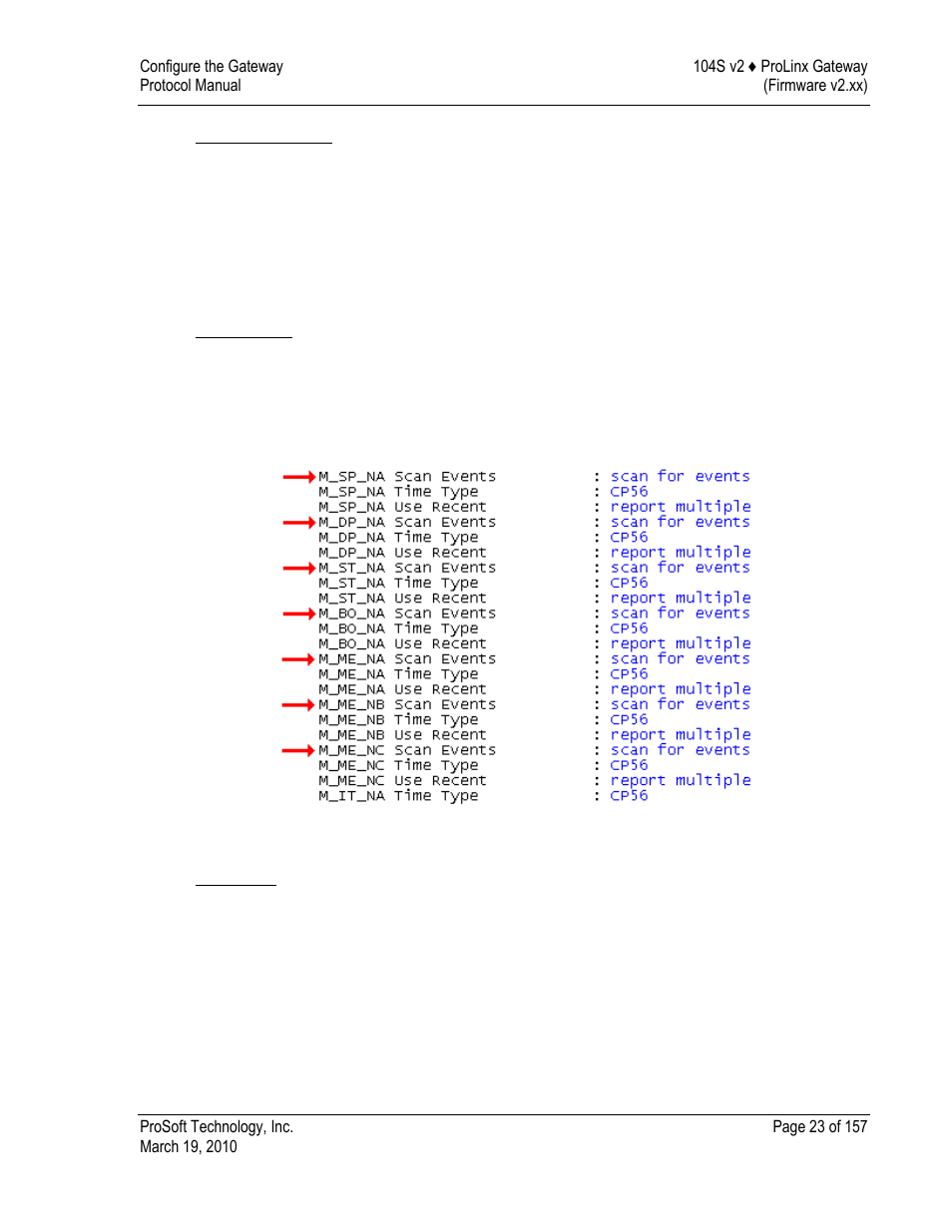 Event scan delay, Scan events, Time type | ProSoft Technology 5201-DFNT-104S User Manual | Page 23 / 157