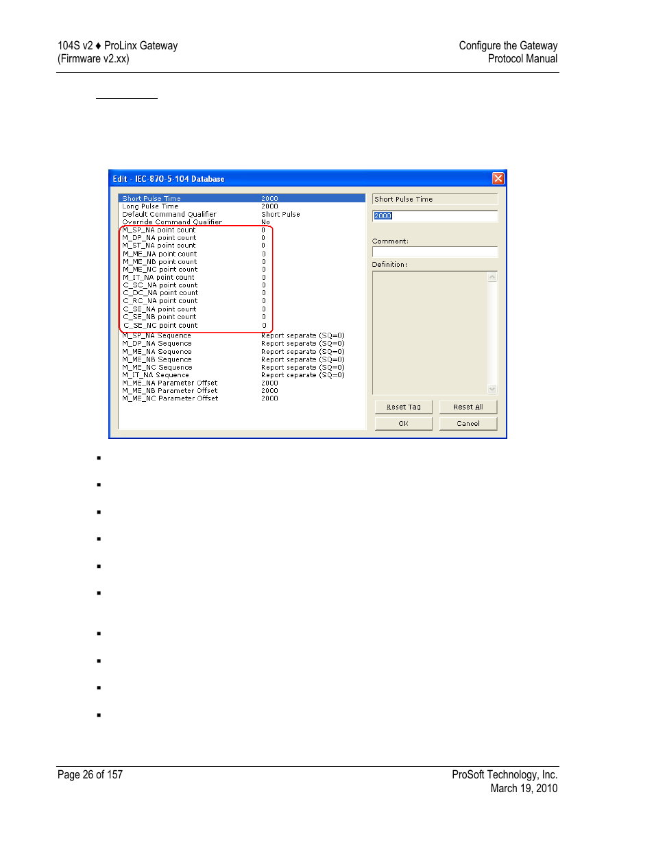 Point count | ProSoft Technology 5201-DFNT-104S User Manual | Page 26 / 157
