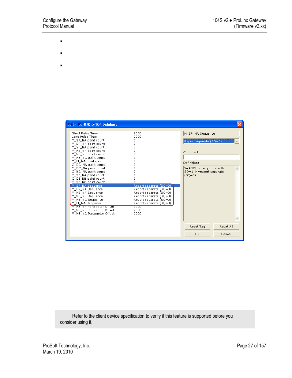 Sequence flag | ProSoft Technology 5201-DFNT-104S User Manual | Page 27 / 157