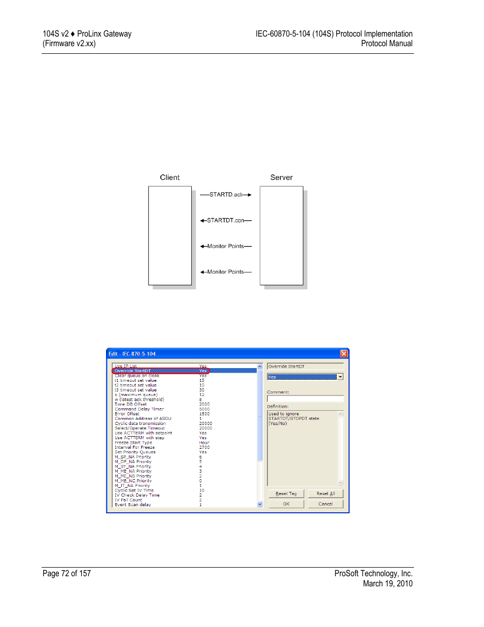 Startdt & stopdt | ProSoft Technology 5201-DFNT-104S User Manual | Page 72 / 157